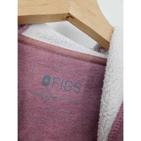 Figs‎ Women's Mauve Purple Off-Shift Long Sleeves Hoodie Sweatshirt Size Small - Picture 3 of 6